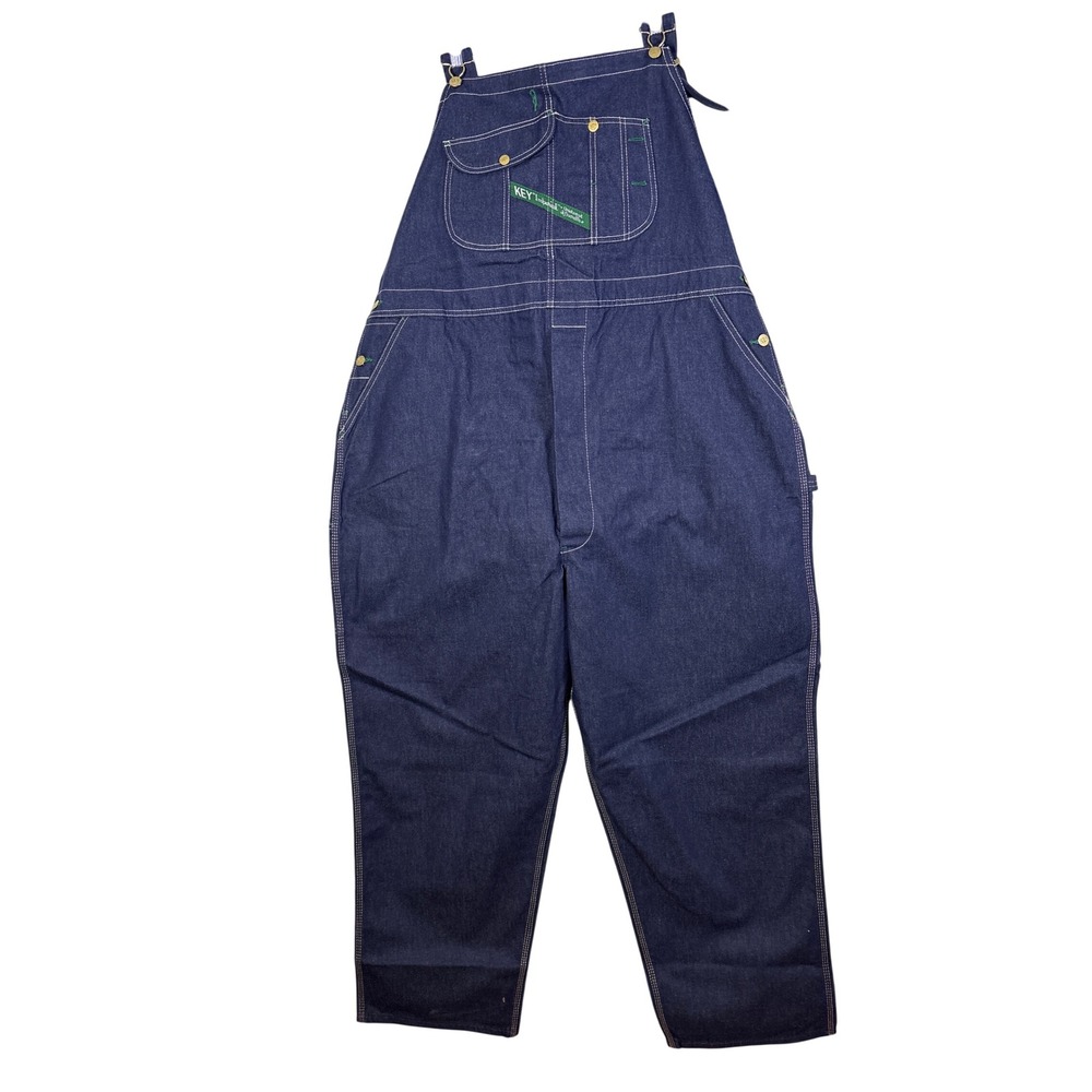 Key Imperial Mens Indigo Blue Denim Bib Overalls 50x32 NWT Workwear 272.41